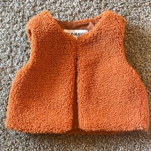 Old Navy Kids Bright Orange Fleece Vest